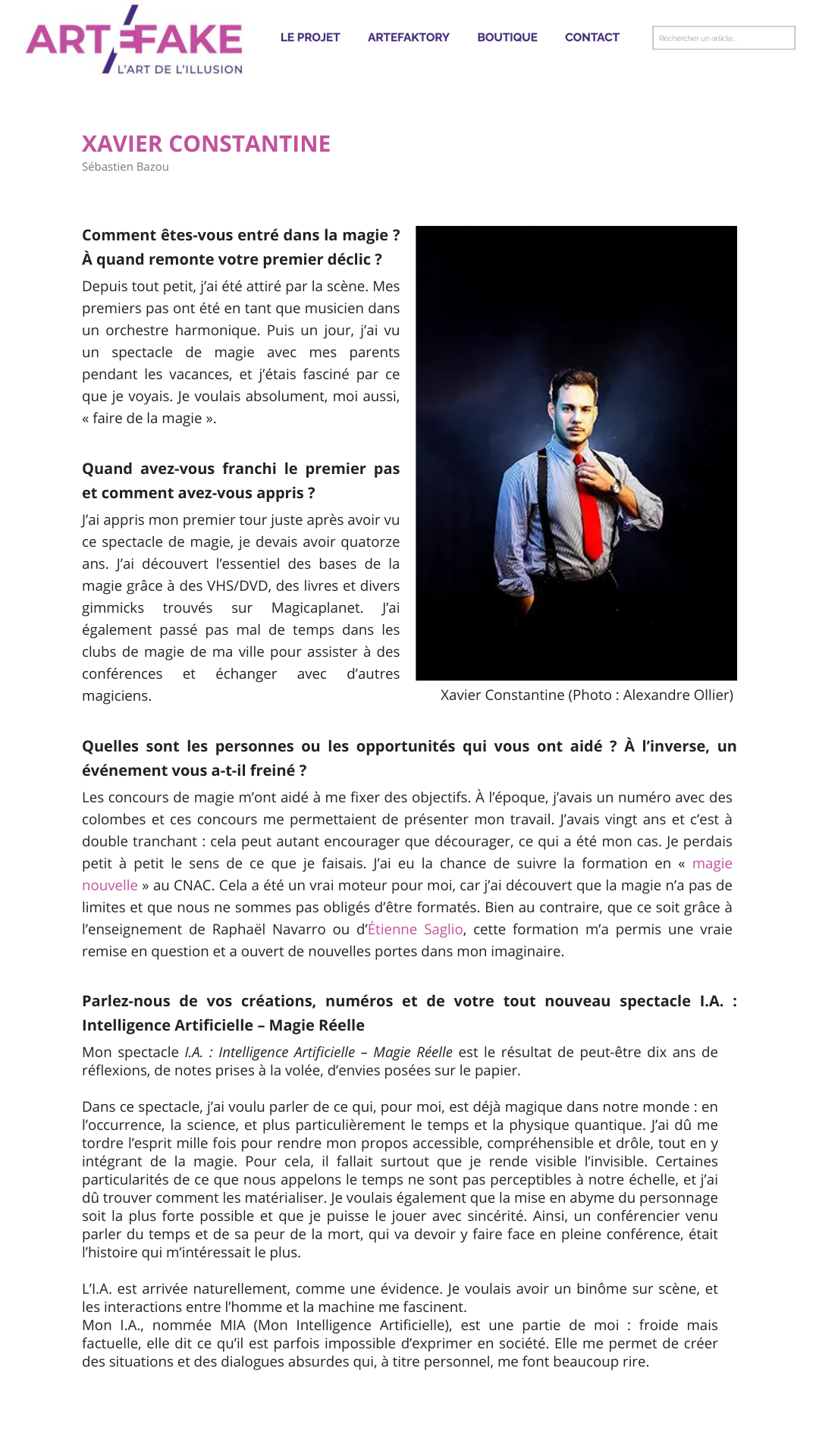 Article de presse - ArteFake